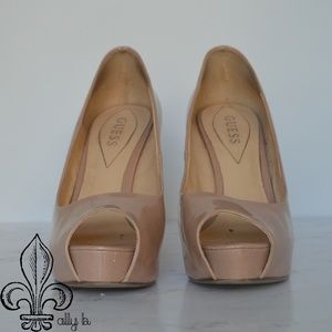 Guess | Shoes | Guess Nude Platform Heel | Poshmark